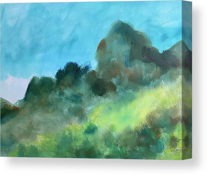 Big Brushwork Canvas Print featuring the painting Big Brush Mountain by Suzanne Giuriati Cerny