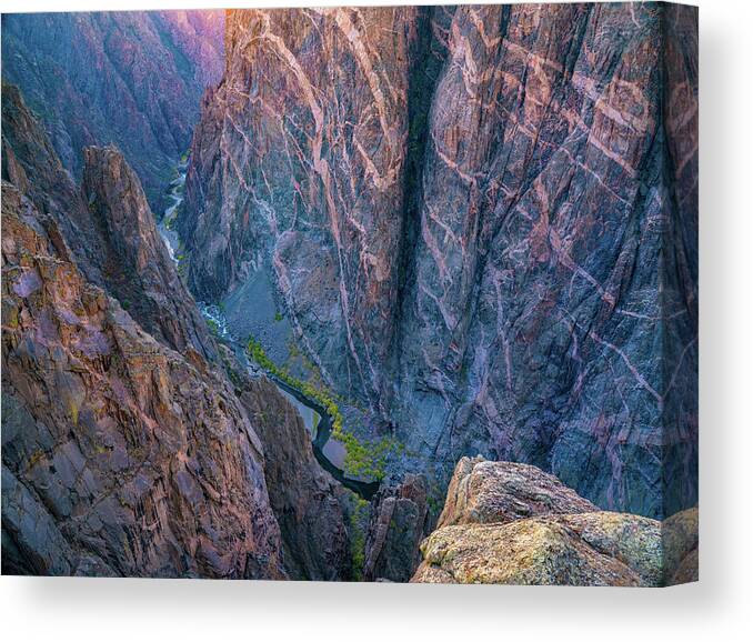 Tim Fitzharris Canvas Print featuring the photograph Black Canyon of the Gunnison National Park, Colorado by Tim Fitzharris