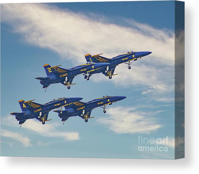 Air Canvas Print featuring the photograph Blue Angels Carrier Landing by Nick Zelinsky Jr