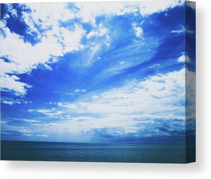 Sky Canvas Print featuring the photograph Blue Blue Skies by Annalisa Rivera-Franz