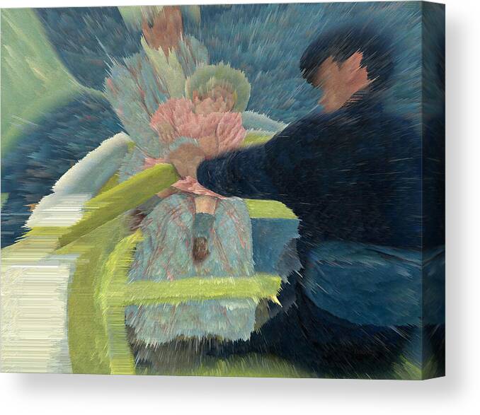 Mary Cassatt Canvas Print featuring the digital art Blue Waters by David Bridburg