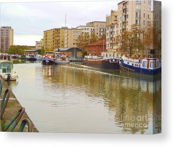 Boat Canvas Print featuring the photograph Boats On The Water by Aisha Isabelle