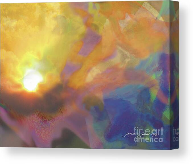 Abstract Canvas Print featuring the digital art Breakthrough by Jacqueline Shuler