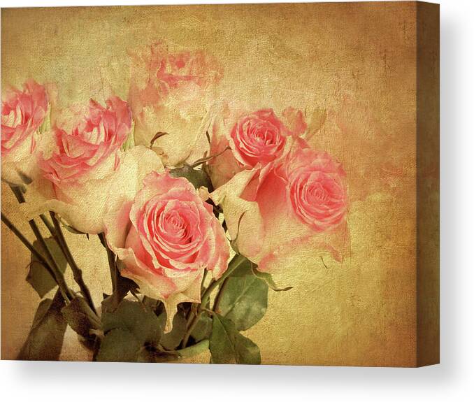 Flowers Canvas Print featuring the photograph By Gone Roses by Jessica Jenney