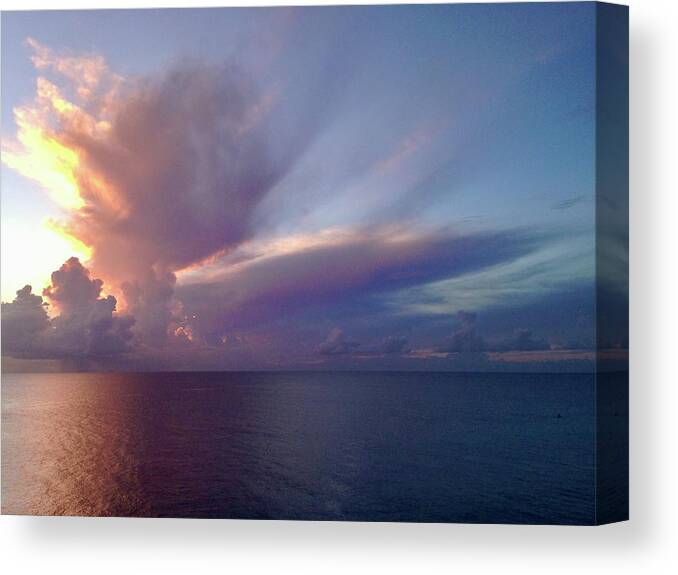  Canvas Print featuring the photograph Caribbean Sea Phenomenon 1 by Judy Frisk