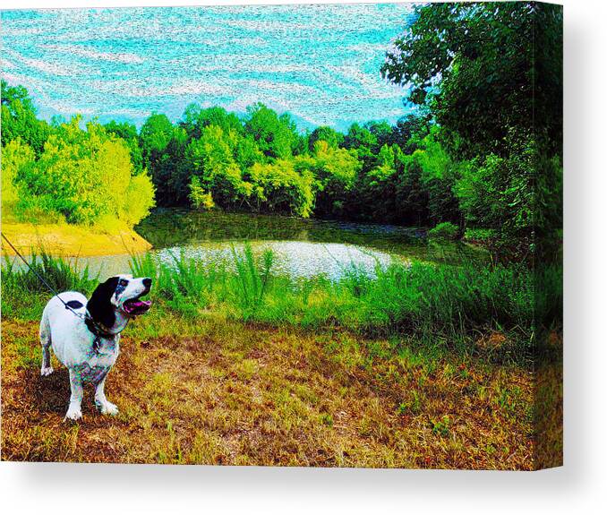 Macon Canvas Print featuring the photograph Carl's Pond by Rod Whyte