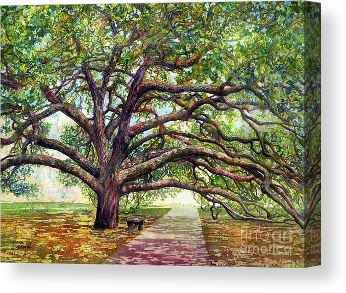 Oak Canvas Print featuring the painting Century Tree 2 by Hailey E Herrera