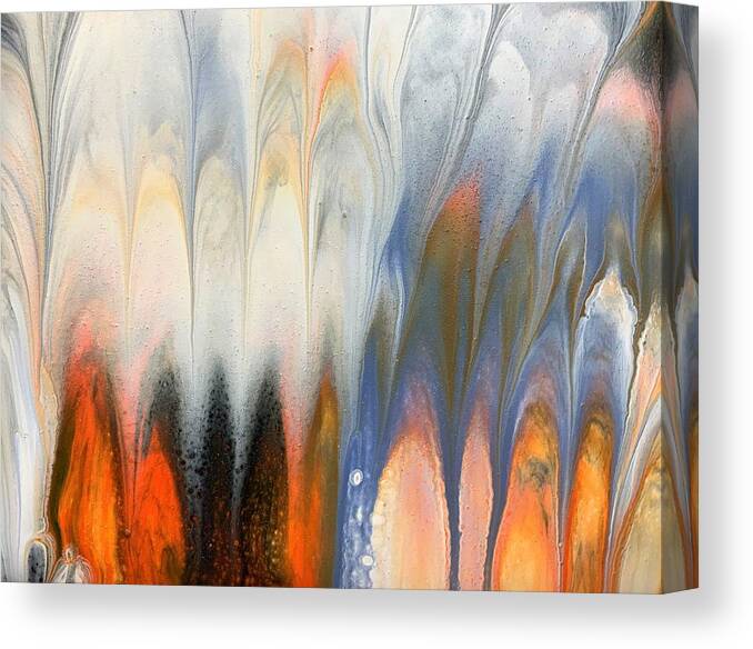 Abstract Canvas Print featuring the painting Choir Sings by Soraya Silvestri