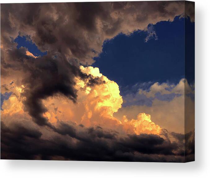 Clouds Canvas Print featuring the photograph Cloudscape thunder head by Steve Karol