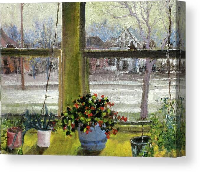  Canvas Print featuring the painting Cold Outside by Douglas Jerving