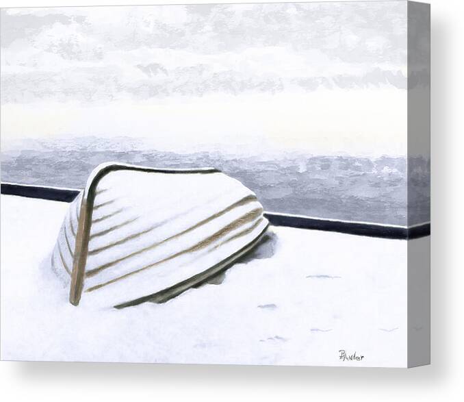 Row Boat Canvas Print featuring the painting Cold Storage by Brent Ander
