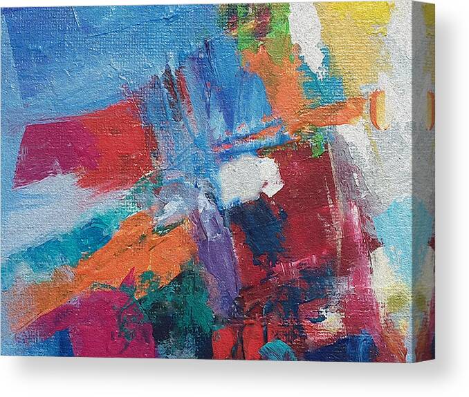 Bright Canvas Print featuring the painting Constructing Color by Linda Bailey