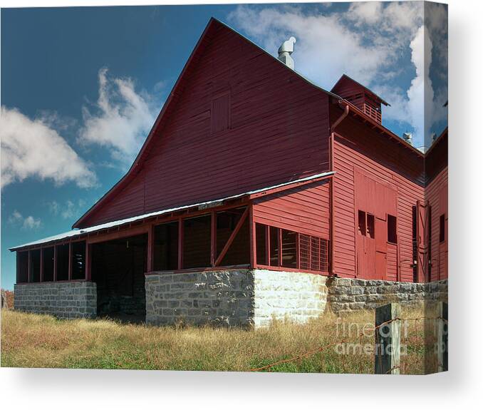 Connemara Farms Goat Dairy Canvas Print featuring the photograph Country Barn in North Carolina by Dale Powell