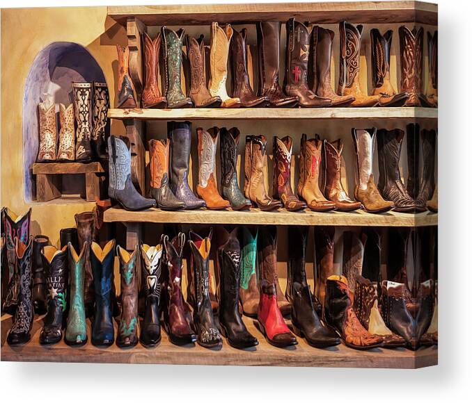 Boots Canvas Print featuring the photograph Cowboy Boots by Ginger Stein