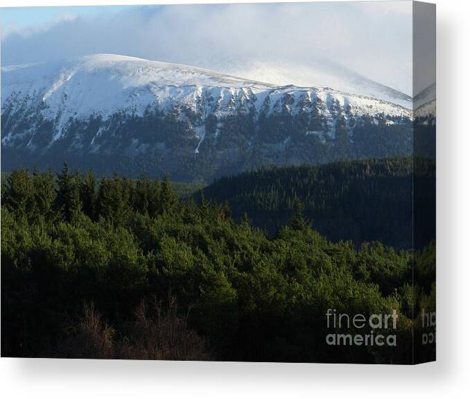 Creag Mhigeachaidh Canvas Print featuring the photograph Creag Mhigeachaidh - Cairngorm Mountains by Phil Banks