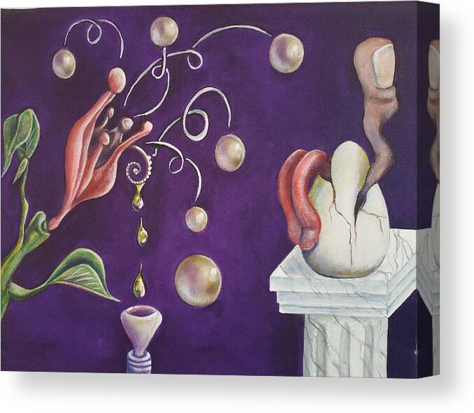 Thumb Canvas Print featuring the painting Creative Mousetrap by Vicki Noble