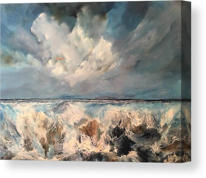 Ocean Canvas Print featuring the painting Cuan by Soraya Silvestri