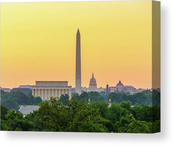 Alignment Canvas Print featuring the photograph Dawn from Netherlands Cotillion of Washington DC by Steven Heap