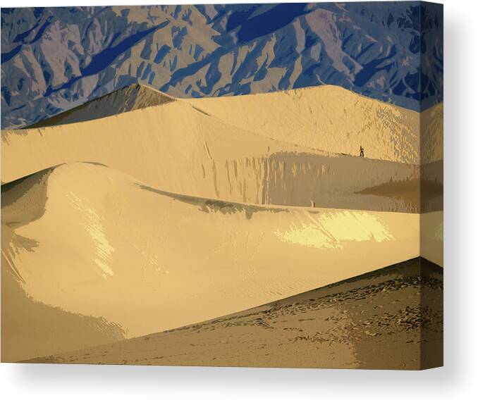 Death Canvas Print featuring the photograph Death Valley Dunes Cutout Series by JustJeffAz Photography