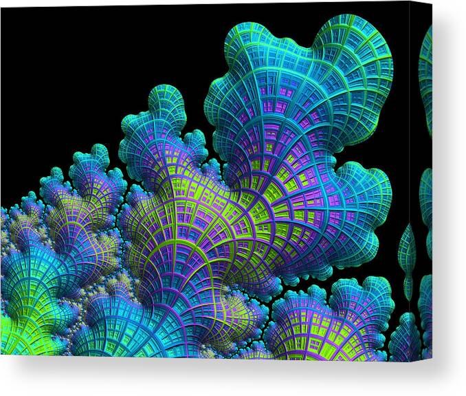 Deep Sea Coral Canvas Print featuring the digital art Deep Sea Coral by Susan Maxwell Schmidt