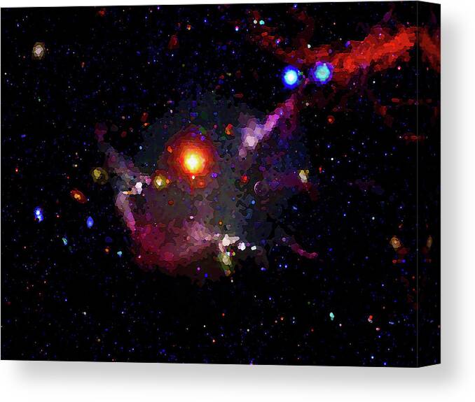  Canvas Print featuring the digital art Deep Space Background Representation by Don White Artdreamer