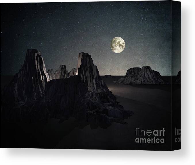 Mountains Canvas Print featuring the digital art Desert Life by Phil Perkins