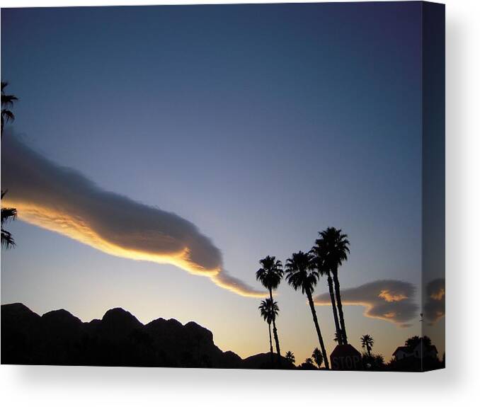 Sky Canvas Print featuring the photograph Desert Sky, II by Leslie Porter