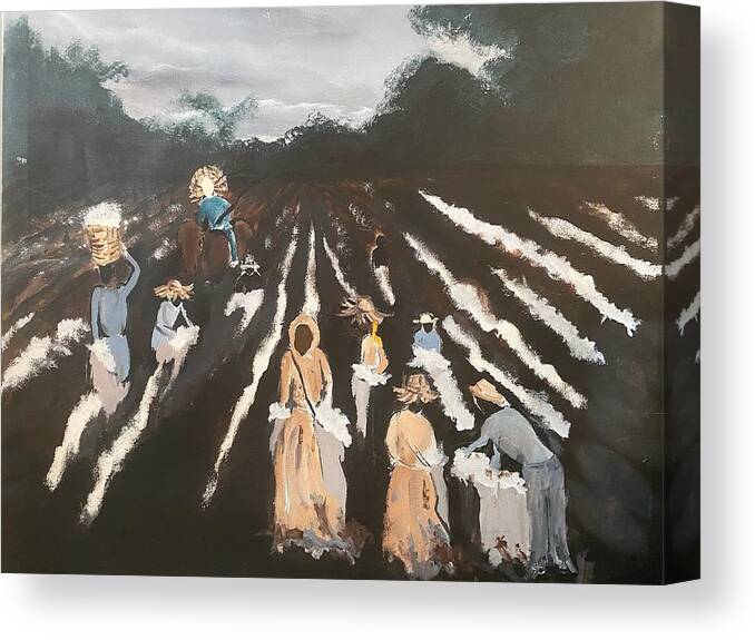  Canvas Print featuring the painting 400 Years by Angie ONeal
