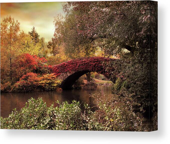 Bridge Canvas Print featuring the photograph Dusk At Gapstow by Jessica Jenney