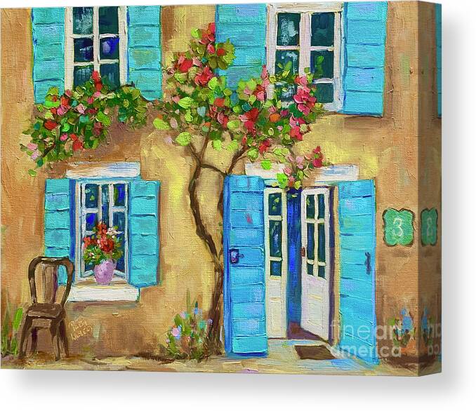 French Door Canvas Print featuring the painting Entrez Vous by Patsy Walton