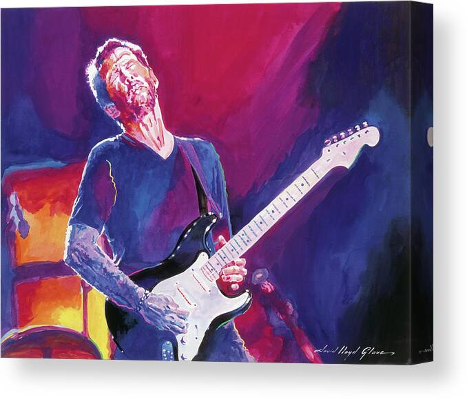 Eric Clapton Canvas Print featuring the painting Eric Clapton - Crossroads by David Lloyd Glover