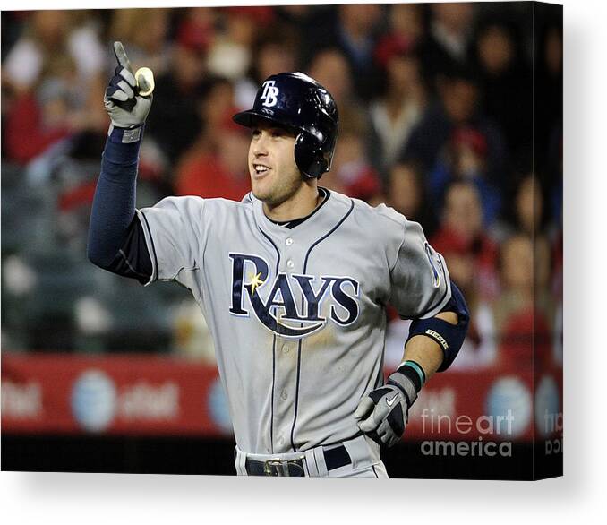 American League Baseball Canvas Print featuring the photograph Evan Longoria by Harry How
