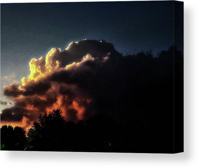 Sunset Canvas Print featuring the photograph Fire in the Sky by Christopher Reed