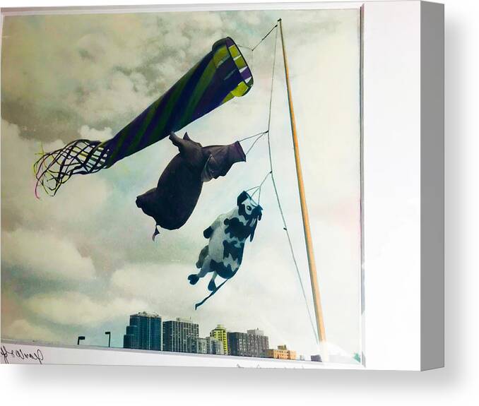 Landscape Canvas Print featuring the photograph Flying High by Jean Wolfrum
