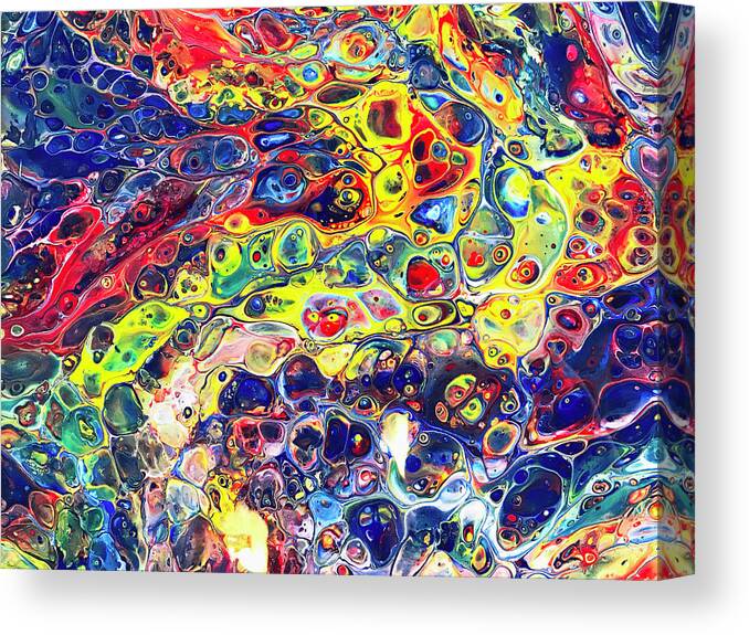 Acrylic Canvas Print featuring the painting Follow The Flow by Lorraine Baum