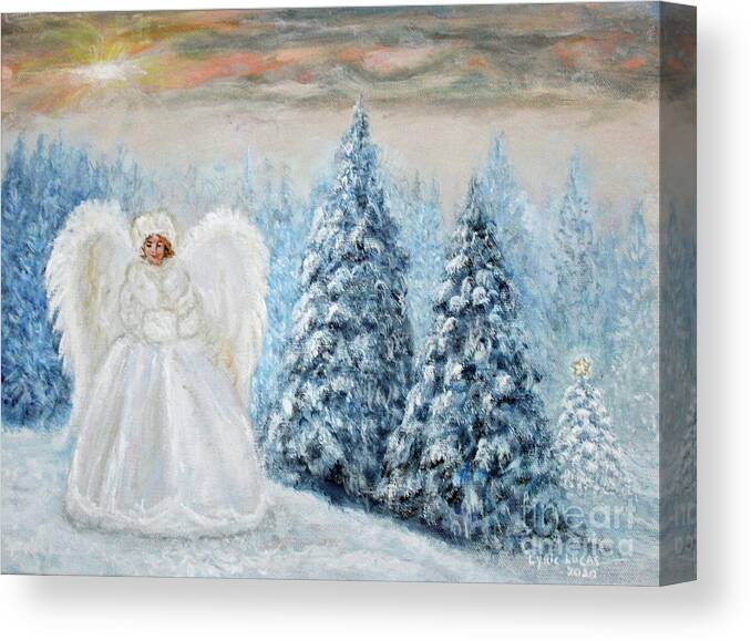 Fantasy Canvas Print featuring the painting Forest Angel by Lyric Lucas