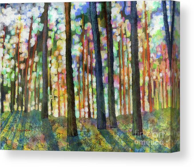 Dreaming Canvas Print featuring the painting Forest Light by Hailey E Herrera