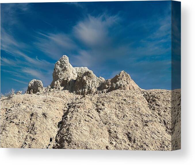 Badlands Np Canvas Print featuring the photograph Fossil Trail by Carolyn Mickulas