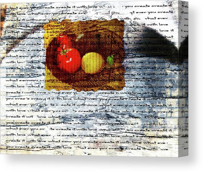 Fruit Canvas Print featuring the mixed media Fruit - Still Life by Marie Jamieson