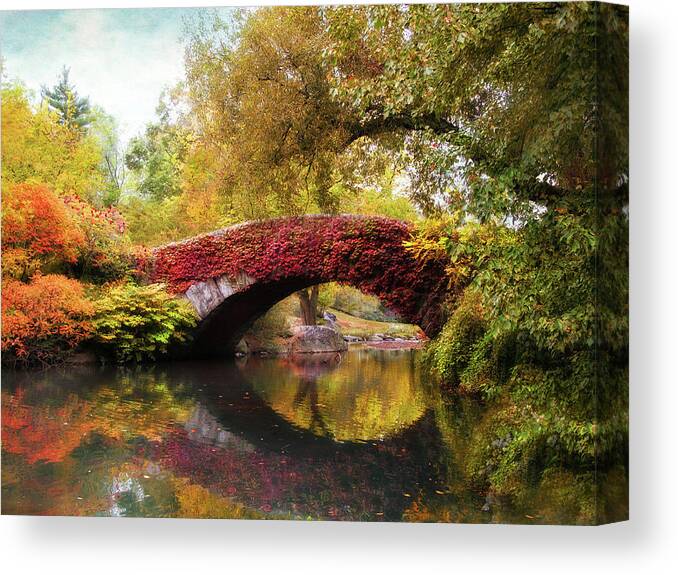 Gapstow Bridge Canvas Print featuring the photograph Gapstow Bridge by Jessica Jenney