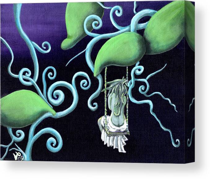 Feminine Canvas Print featuring the painting Glissfull Goddess by Vicki Noble