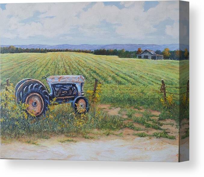 Home Canvas Print featuring the painting Grandpa's Tractor by ML McCormick