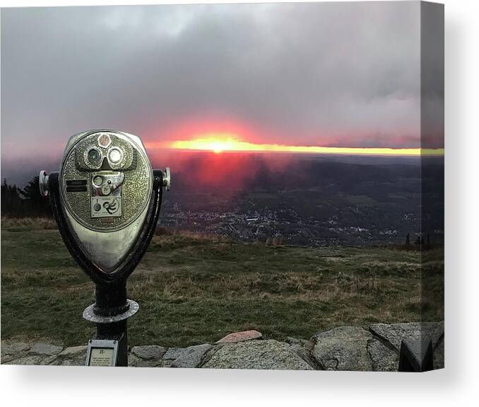 Sunrise Canvas Print featuring the photograph Greylock Sunrise by Mike Coyne