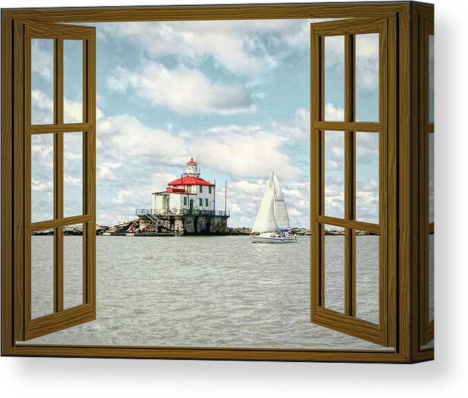 Lake Erie Canvas Print featuring the photograph Harbor View by Susan Hope Finley