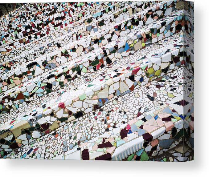 Sculpture Canvas Print featuring the photograph Harmony of mosaique by Jarek Filipowicz