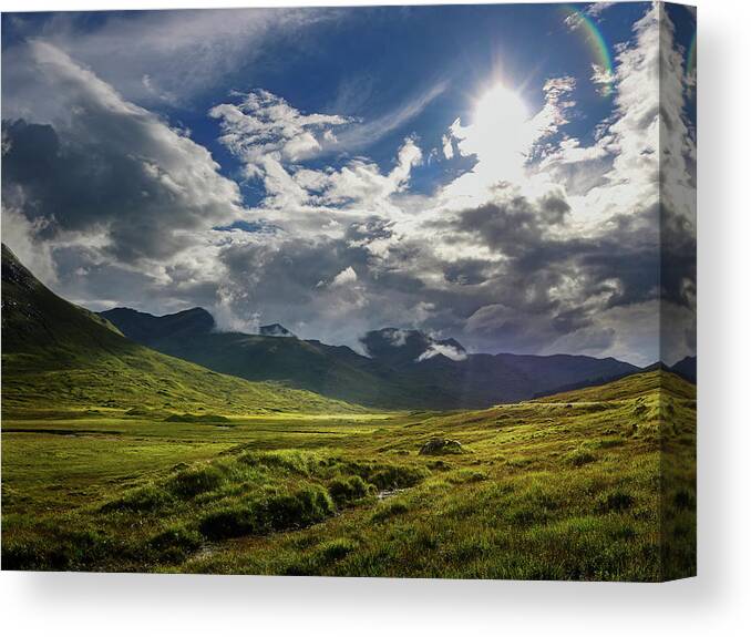 Scotland Canvas Print featuring the photograph Highlands Afternoon by Jerry LoFaro