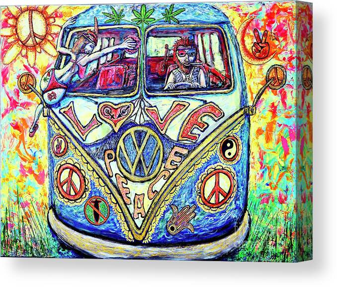 Hippie Canvas Print featuring the painting Hippie by Viktor Lazarev