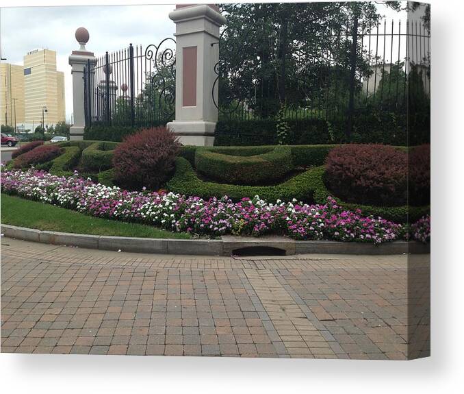 Hotel Canvas Print featuring the photograph Hotel Entrance by Catherine Wilson