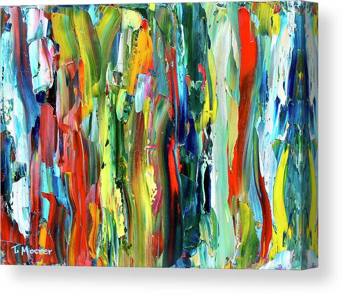 Colorful Canvas Print featuring the painting In The Depths by Teresa Moerer