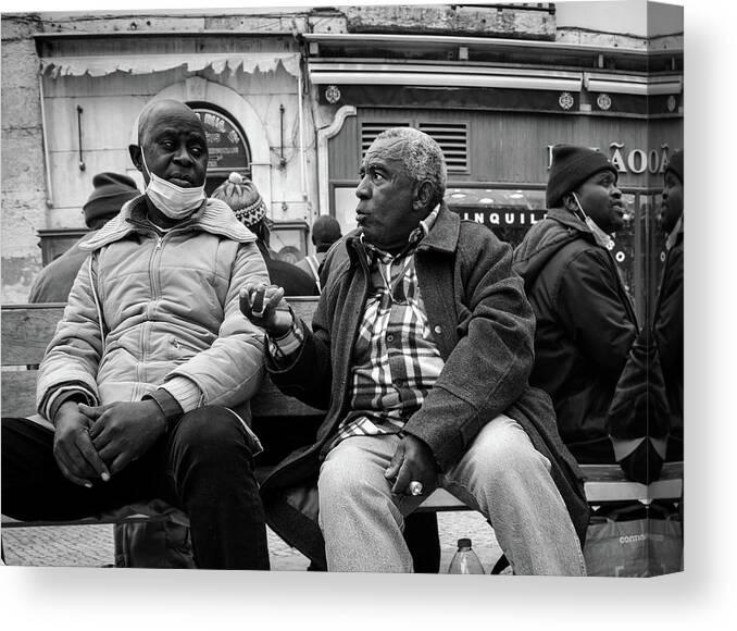 Homeless Canvas Print featuring the photograph It's not tomorrow yet by Micah Offman